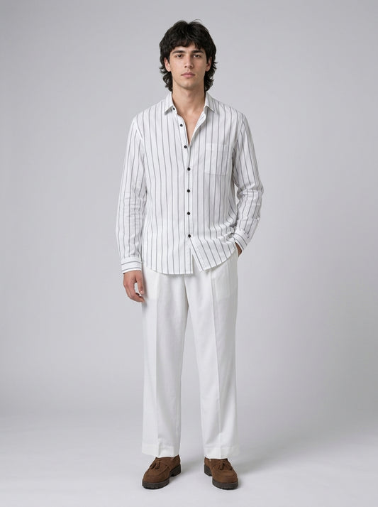 White Striped Shirt