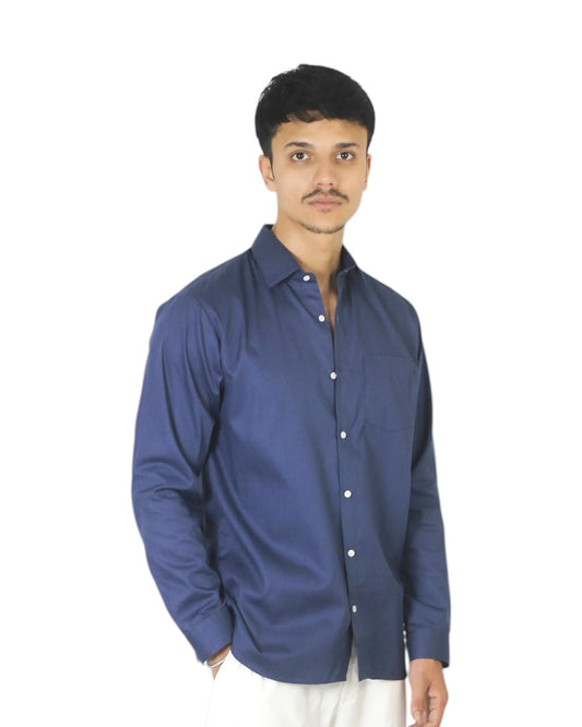 blue cotton shirt