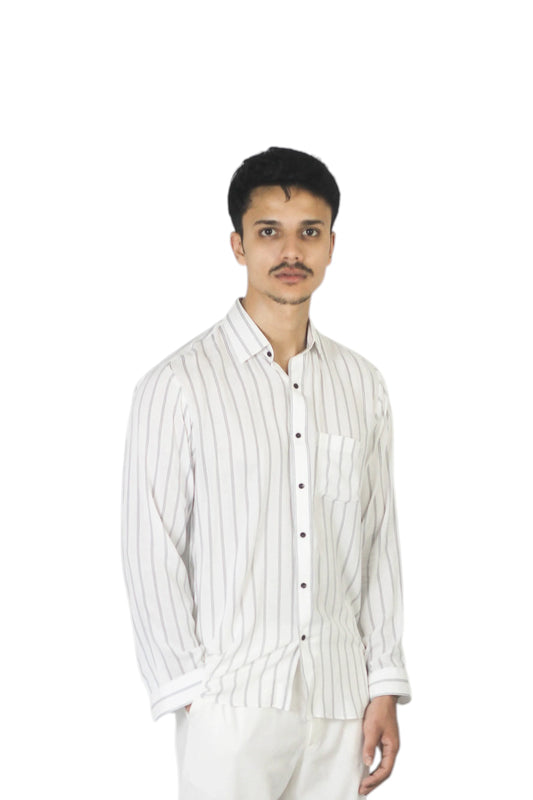 White Striped Shirt